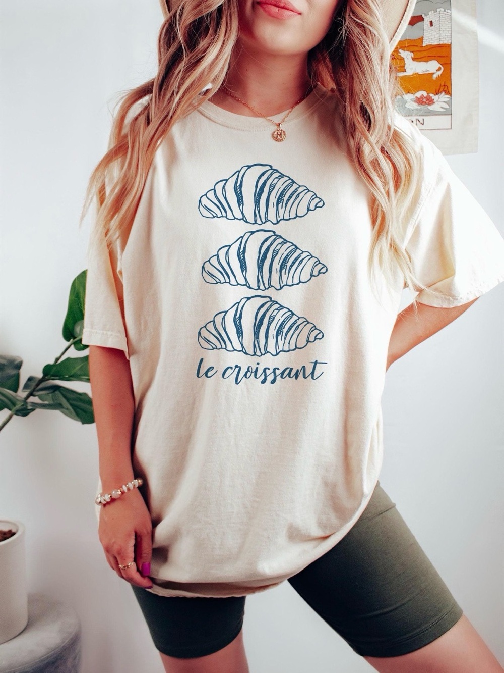 Comfort Colors Le Croissant Graphic Tee – Ivory – 2XL